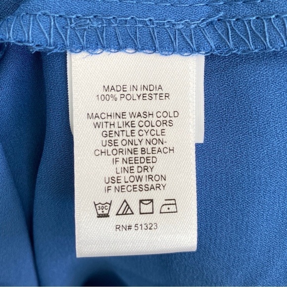1. State Strapless Ruffle Tiered Dress in Capri Blue Size XL NEW - Picture 7 of 7